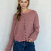 Things Between Piper Cardigan Pin-Striped Rose - front view
