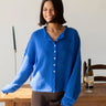 Blue Piper Cardigan (Hailey Button Down Cardigan) styled casually — cozy women’s knit layering piece for everyday wear.