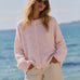 Things Between Piper Cardigan Mini Stripe Pink - lifestyle front view