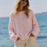 Things Between Piper Cardigan Mini Stripe Pink - lifestyle front view