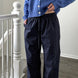 Hallie Pinstripe Wide Leg Pants in Navy main view
