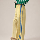 Side view of  butter Landon Track Pants 