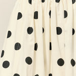 Lowen Full Midi Skirt in Polka Dot Cream - front close-up