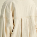 Close-up back view of Madison ribbed soft overshirt jacket 