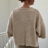Magnolia Lightweight Cropped Sweater - Oatmeal