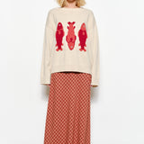 Marina Fish Knit Sweater - Sand