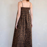 Marty Leopard Relaxed Maxi Dress back view