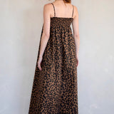 Marty Leopard Relaxed Maxi Dress back view