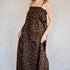 Model wearing Marty Leopard Relaxed Maxi Dress front view