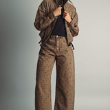 Miou Muse High-Rise Polka Dot Barrel Jeans – Cocoa/Black