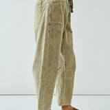 Moxie Barrel Eyelet Jeans - Corduroy Olive