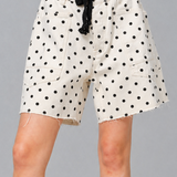 Moxie Barrel Shorts - Polka Dot Cream