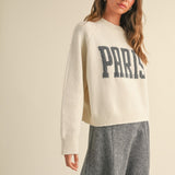 Paris Graphic Sweater - Cream