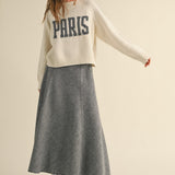 Paris Graphic Sweater - Cream