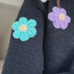 3D Floral Sweater (Black)