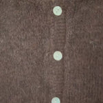 Try-On Video of Lucas button down cardigan in Chocolate 