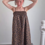 Try-on video of Marty Leopard Relaxed Maxi Dress