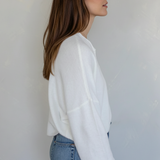 Hailey Button Down Cardigan - Snow