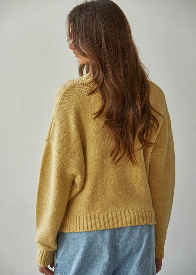 Back view of honey Sweater