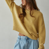 The Goldie Classic Knit Sweater – Honey