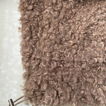 Adjustable drawstring hem detail on ultra soft half zip teddy jacket