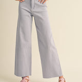 Front view of Wild Honey straight wide leg denim pants