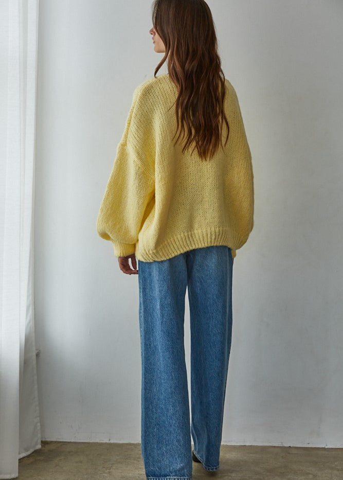 back view of willow bow tie cardigan 